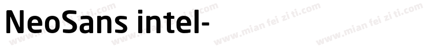 NeoSans intel字体转换